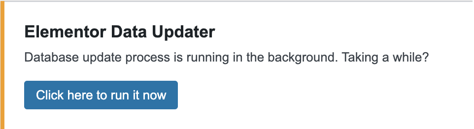 Elementor Update Db