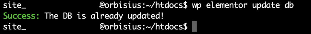 Wp Cli Elementor Db Update